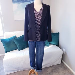 Geo print cowl neck sleeveless shell top